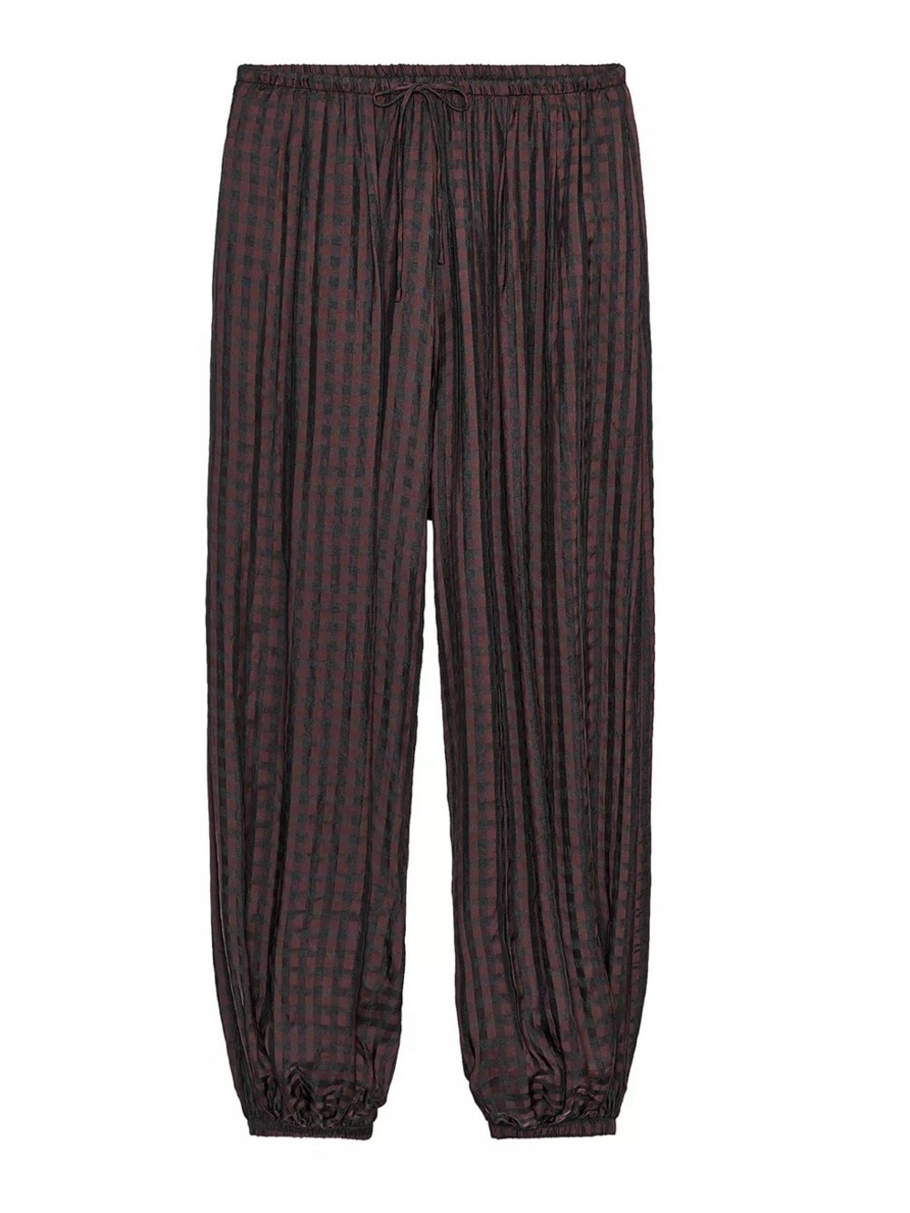 NWT Zara Gingham Bloomer Joggers Pants XS